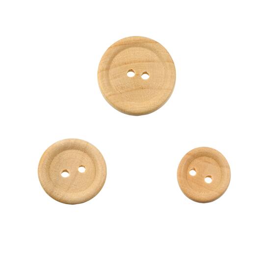 loose buttons wooden buttons Wood button mix